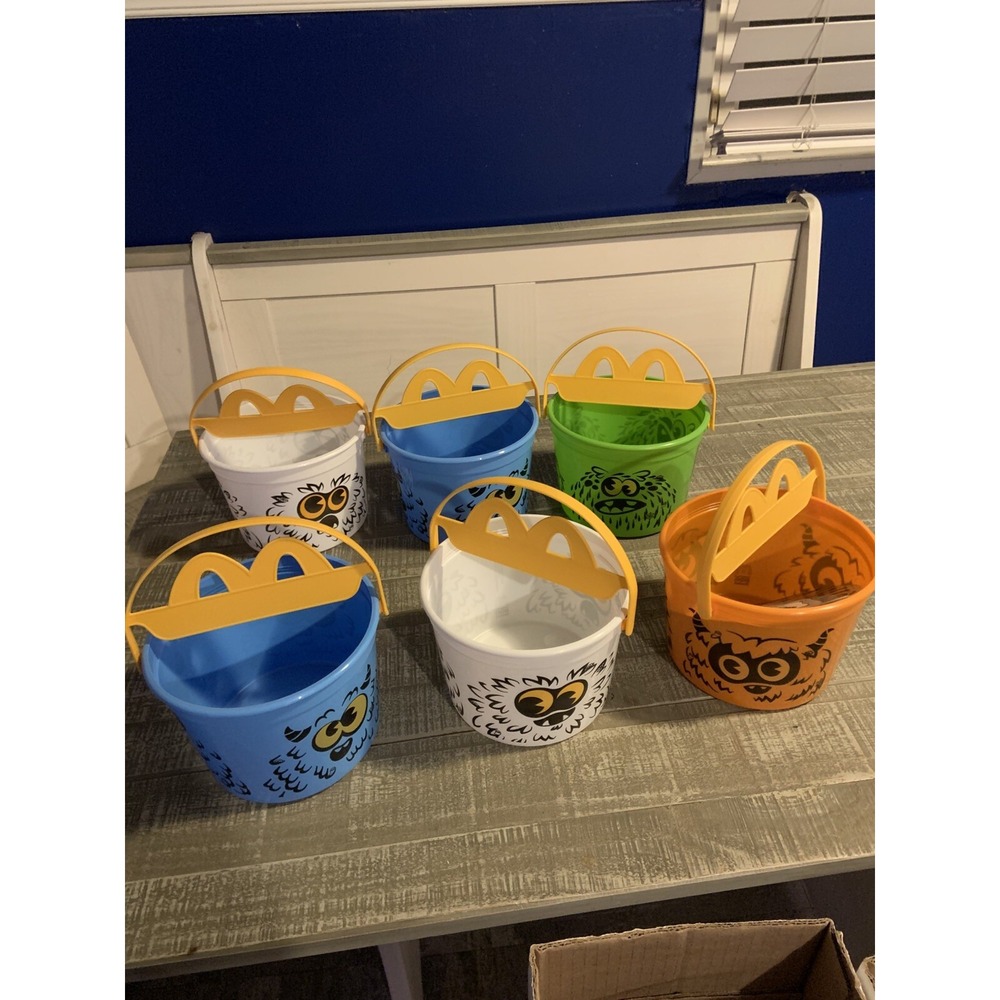 MCDONALD'S 2024 HAPPY MEAL BOO BUCKET -‎ LOT OF 6 Halloween Pails
